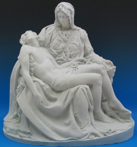 Pieta By Michelangelo Sculpture Large-Scale Granite